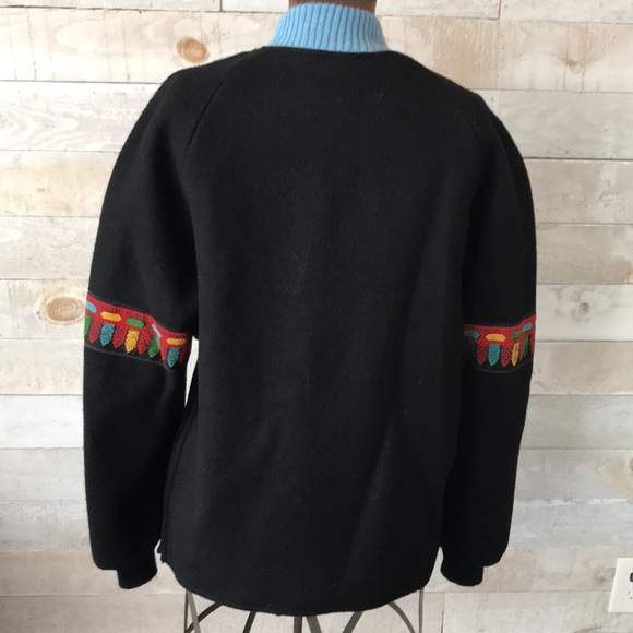 1970s Unique Thunderbird embroidered wool lined sweater jacket - Picture 2 of 13